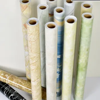 Marmora self-adhesive PVC ūdensnecaurlaidīga mitruma izturīgs augstas temperatūras eļļa-pierādījums, sienas uzlīmes