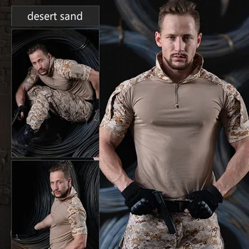 Maskēšanas Taktiskā Militārā Krekls Vīriešiem Ar Īsām Piedurknēm Solider Armijas Krekli Multicam Vienotu Varde Uzvalks T Krekli Kaujas Apģērbu Vīriešiem