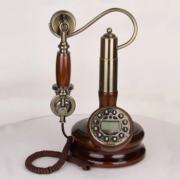 Masīvkoka Fiksēto Tālruņa viesistaba Antīko Telefonu Vintage fiksēto Telefonu Mājās, kas Aprīkotas Fiksēto Tālruņa Telefone antigos