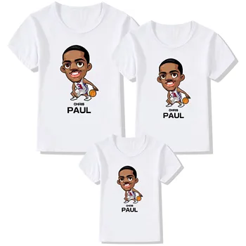 (Matching Ģimenes Tērpiem Karikatūra Paul Druka T Kreklu Māte Un Meita Tēva Dēls Ģimenes Atbilstošas Drēbes QT-1993