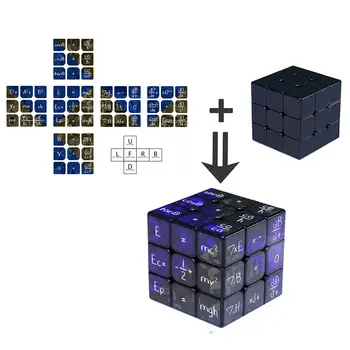Matemātika Cube 3x3 Izglītības Ātrums Cube Puzzle Rotaļlieta Delikāts UV Iespiesti Kuba