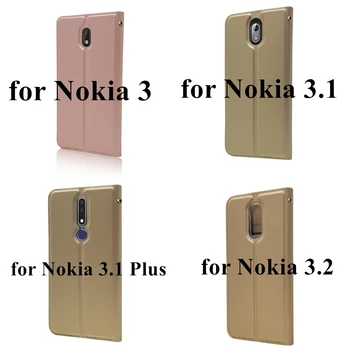 Matēts Seifa Lieta Flip Cover Case for Nokia 3 Magnētisko adsorbcijas telefonu gadījumā Nokia 3.1 Plus 3.2 biznesa stils