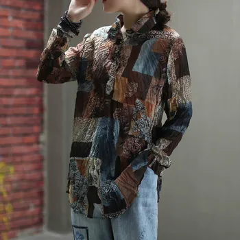 Max LuLu Pavasara Jaunu Korejiešu Dizaineru Modes Sieviešu Vintage Šifona Krekli Dāmas Gadījuma Punk Blūzes Iespiests Gotu Topi, Lielo Izmēru