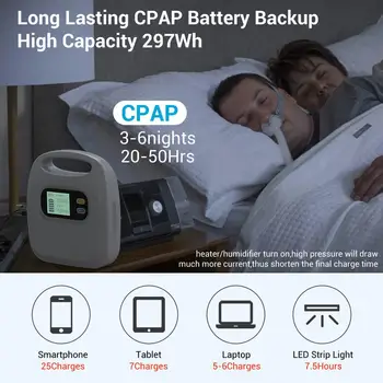 MAXOAK CPAP Akumulatora Rezerves CPAP Jauda Banka Airsense 10 Resmed S9 Philip REMstar Sistēmu, kā vienu 60 50 Dreamstation Z1 Aircurve