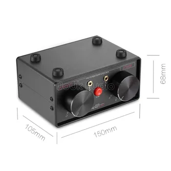 Maz 4-IN-3-NO 3,5 mm, RCA Audio Pārslēgu Pārslēdzēja Kārbas Bluetooth 4.0 Uztvērējs Sadalītāja Preamp Mājas Audio
