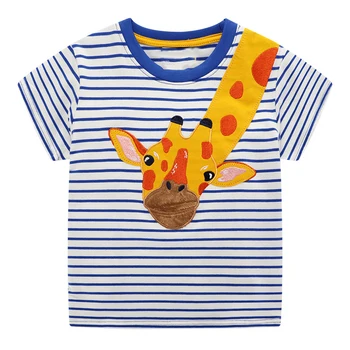 Maz maven T Krekli Bērniem Vasaras Topi, t-veida Kokvilnas Dzīvnieku Aplikācijas Zēnu T-Krekls Maz Bērnu Krekli Apģērbs Bērniem Apģērbs
