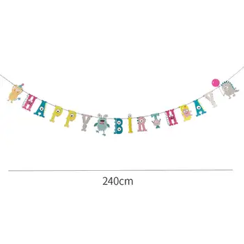 Maz Monster Dzimšanas Dienas Svinības Apdare Baby Dušas Zēniem Pirmo Happy Birthday Party Banner Vainags Cupcake Toppers Komplekts Baloni