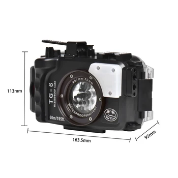 Mcoplus WP-TG6 60m/195ft Ūdensizturīgs Zemūdens Niršanas Kameras Korpuss Gadījumā, ja Soma par Olympus TG6 TG-6 Kameras