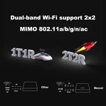 MECOOL Jaunu K5 Smart Tv Box Android 9.0 Amlogic S905X3 2.4 G 5G WIFI LAN 10/100M Bluetooth 4.1 16GB un 2 gb DVB S2/T2/ Set Top BOX