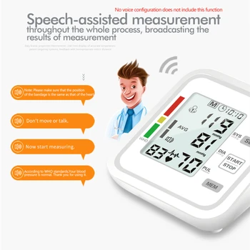 Medicīnas Automātiska Rokas Augšējā Asins Spiediena Monitoru, Sphygmomanometer Mašīna Sirds ritma Mērītājs, LCD Manšetes Kamertonis BP Tensiometro