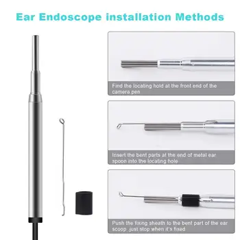 Medicīnisko Endoskopu Kamera 3.9 MM Mini Ūdensizturīgs USB Endoskopu Pārbaudes Kameru OTG Android Tālrunis PC ausis, Deguns Borescope