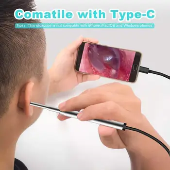 Medicīnisko Endoskopu Kamera 3.9 MM Mini Ūdensizturīgs USB Endoskopu Pārbaudes Kameru OTG Android Tālrunis PC ausis, Deguns Borescope