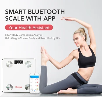 Medicīnisko ierīču Sinocare Smart Ķermeņa Tauku Apjoma Uzraudzītu līdzsvaru connecte par dieted & fit Bluetooth Grīdas Monitors Zaudēt svaru