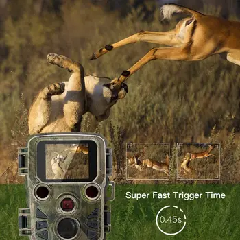 Medību Kamera Spēle Camera 16MP 1080P Mini Trail Āra Savvaļas dzīvnieku Izpētes Kameras Lamatas 0.45 S Ātri Sprūda Savvaļas Uzraudzības