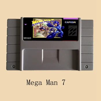 Mega Cilvēks 7 16 bitu Liels Pelēks Spēles Karti NTSC Spēles Spēlētājs