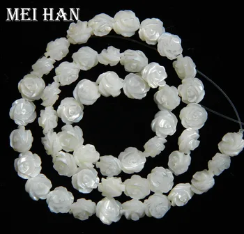 Meihan Dabas (25 & 20beads/komplekts) balta korpusa krelles rožu cirsts handmake rotaslietas pieņemšanas dizains, DIY aproce, kaklarota, dāvanu
