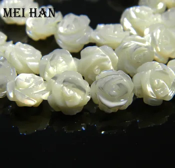 Meihan Dabas (25 & 20beads/komplekts) balta korpusa krelles rožu cirsts handmake rotaslietas pieņemšanas dizains, DIY aproce, kaklarota, dāvanu