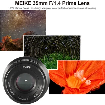 Meike 35mm f1.4 Lielas Diafragmas Manuālais Fokuss APS-C objektīvs Nikon Z kameras, piemēram, Z6 Z7 Z50