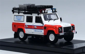 Meistars 1:64 Land Rover Defender 110 HK Policijas Rīcībā w/Piederumi Lējumiem Modeļa Automašīnas