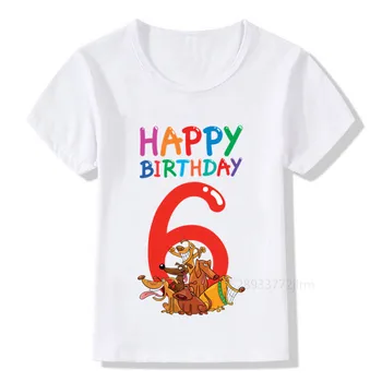 Meitenes Tauriņš 1-10 Dzimšanas dienu Skaits Druka T Kreklu Bērnu Dzimšanas dienu, T-krekli Puisis&Meitene, Jautra Dāvana T Pašreizējā Ģimenes Apģērbs