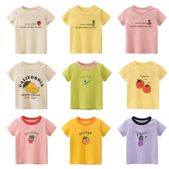 Meiteņu Vasaras Bērnu Apģērbu Zēniem, T Kreklu, Kokvilnas, ar Īsām Piedurknēm T-krekls Zīdaiņiem un Bērniem, Zēns Topi Gadījuma T-krekls 2-4Y Krekls
