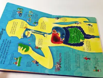 Meklēt iekšpusē Jūsu Ķermeņa, angļu 3D Atloks Grāmatu Bērniem Izglītības Bilžu Bērnu Lasīšanas Grāmata