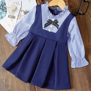 Melario Meitene Kleita Jauns Princese Kleitas Klases Tērpi Bērniem, Meitenēm Bantes T-krekls+Pleds Kleitu Bērnu Kostīms Apģērbs 2gab