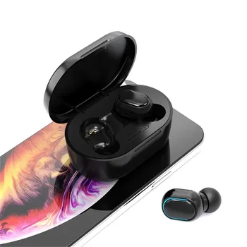 Melns Bezvadu Bluetooth Austiņas Pieaugušo Unisex Dvīņi Bluetooth 5.0 Austiņas Bezvadu Dual Austiņas Stereo Austiņas Earbuds