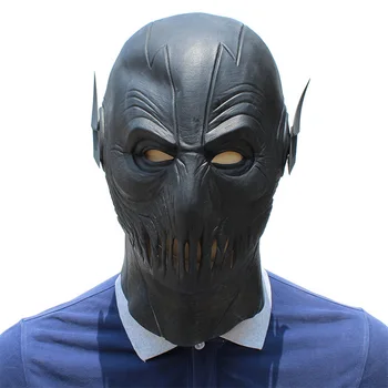 Melns Flash Zoom Maska Brīnums Tv Pilnu galvu Elpojošs Halovīni Maska, Lateksa Cosplay Kostīms Puse Aksesuārus Pieaugušo