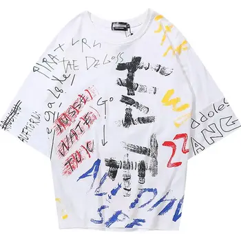 Melns Punk T Krekls Cilvēks Modes Harajuku Vīriešu Amīnu T-krekls Gadījuma Vasaras Lācis T Streetwear Atdzist korejas Top Tees Zēniem