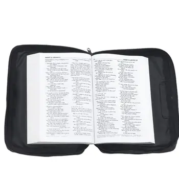 Melnu Īstas Ādas portatīvo Bībeles Grāmatas Vāka protecter soma 64K Bībeles Grāmata, Bībele, Svētie somiņa Bībeles Grāmatu Somā