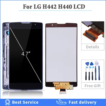 Melnā LG Garu LCD H442 H440 H440N H440T LCD Displejs, Touch Screen Digitizer Nomaiņu h422 LCD LG Garu Displejs