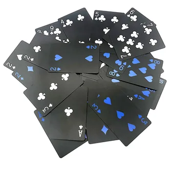 Melnā Skārda Kastē Plastmasas Poker Ūdensizturīgs Spēļu Kārtis Ģimenes Galda Spēle Radošo Dāvanu L669