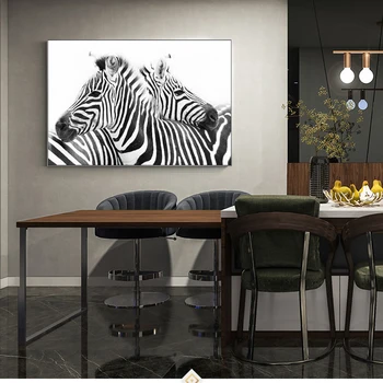 Melnā Un Baltā Līnija Audekls Mākslas Gleznas Uz Sienas Anotācija Zebra Dzīvniekiem, Sienas Plakāti Un Izdrukas Cuadros Bildes Mājas Dekoru