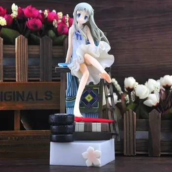 Menma Kā Anohana Honma Meiko Anime Attēls PVC Darbības Rādītāji rotaļlietas Anime attēls Rotaļlietu Kolekcija Modeļu Lelle Dāvanas 22 CM