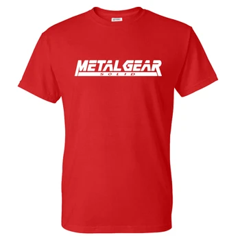 Metal Gear Solid T-Krekls Vīriešiem, Sievietēm Spēles Stilu, Vienkrāsainu Vēstuli Izdrukāt, Streetwear Augstas Kvalitātes Kokvilnas Tshirt Modes Krekls Topi