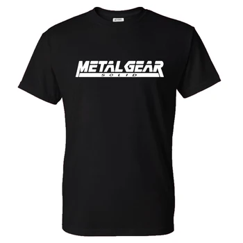 Metal Gear Solid T-Krekls Vīriešiem, Sievietēm Spēles Stilu, Vienkrāsainu Vēstuli Izdrukāt, Streetwear Augstas Kvalitātes Kokvilnas Tshirt Modes Krekls Topi