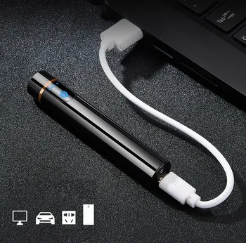 Metāla piepīpētāja USB Lādējamu Šķiltavas Radošo Elektriskās Šķiltavas Pretvēja Augstas Kvalitātes Sīkrīkus Par Vīrietis, Sieviete