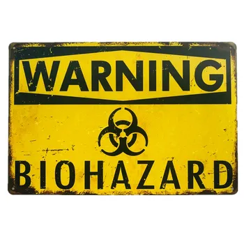Metāla Skārda Zīme Brīdinājuma Bioloģiskās Bīstamības Brīdinājuma Dzelzs Plāksnes Garāžas Pub Pub Mākslas Glezniecības Plakāti Mājas Sienas Dekori