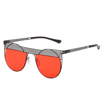 Metāla Steampunk Saulesbrilles, Vīriešu un Sieviešu Modes Apaļā Saules brilles Zīmolu, Dizainu, Vintage Sunglass Brilles UV400 Toņos