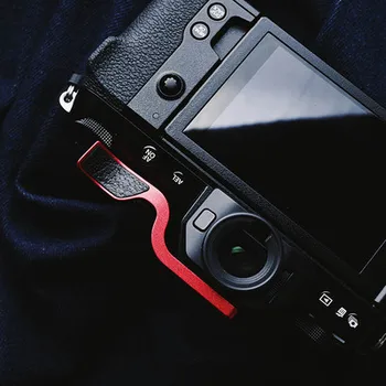 Metāla zibspuldzes Pieslēgvietas Īkšķis uz Augšu Hotshoe Īkšķis uz Augšu Grip Par Fujifilm Fuji X-S10 xs10 Kameras Puses Rokturis Ar ādas aizsardzībai