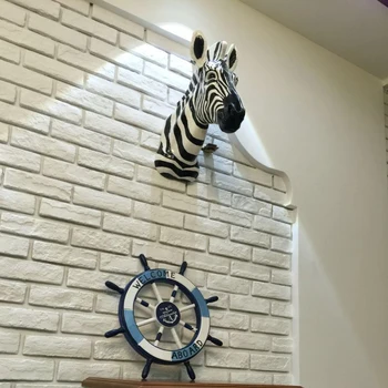 [MGT] Sienas Apdares Skulptūru Zebra Vadītājs Statuja Home Decoration Accessories Sveķu Dzīvnieku Statuja Ziemassvētku Istabas Dekori Nodic