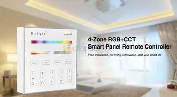 Mi.Gaismas B4 4-Joslu RGB+PKT Smart Panelis Tālvadības pults Wall Mount 2.4 G Bezvadu Powerd ar 3 V (2*AAA Baterijas), kā FUT092