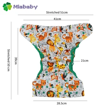Miababy ECO-friendly Liels XL auduma autiņbiksīšu segums, Bērnu 2 Gadiem un Vecāki, sday-sausa,iekšējā, regulējams izmērs, der viduklis 36-58cm