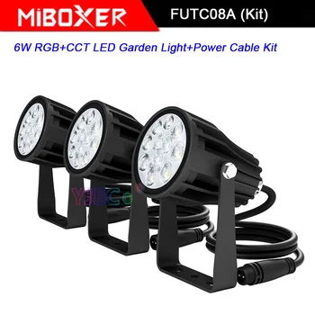 Miboxer FUTC08A 6W RGB+PKT LED Garden Light+DC24V 65W led Barošanas +Kabeļu savienotājs+FUT088 2.4 G bezvadu Tālvadības pults