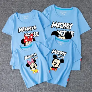Mickey Minnie T-krekls Izskatās Ģimenes Atbilstošas Drēbes Tēva Dēlu Māte Meitu Kleitas t Mamma, Tētis Un Man Puika Meitene