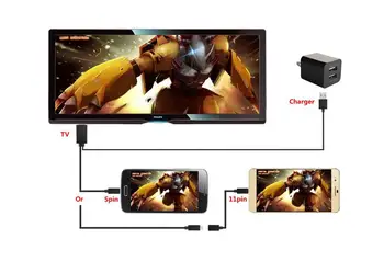 Micro USB uz HDMI 1080P HD TV Kabeļa Adapteris Android Samsung Phones 11PIN