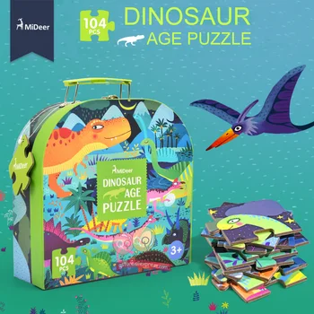 MiDeer Bērniem Lielu Jigsaw Puzzle Set 100+ Gabali, Bērnu Rotaļlietas Dinozauru Pasaka, Sleeping Beauty Izglītojošas Rotaļlietas Bērniem Dāvanu