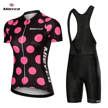Mieyco MTB Go Pro Feminino Ciclismo kombinezoni ar Krūšdaļu Īss Komanda Vasarā Riteņbraukšana Apģērbu Ropa Ciclismo Velosipēdu Jersey Sieviešu Apģērbu Cycliste