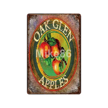 [ Mike86 ] Virtuves Veļas Ziedi Putnu Dārza Augļu Metāla zīmju Vintage Veikalā Retro Dzelzs Gleznu Plakātu Mākslas 20*30 CM LT-1889